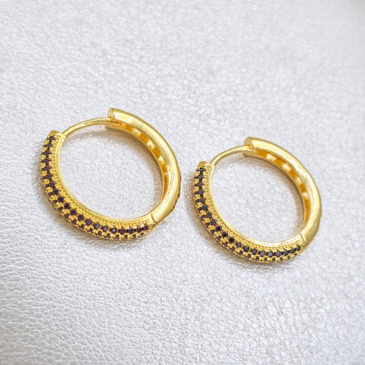 Arete Candonga Curvi Oro Laminado 18k