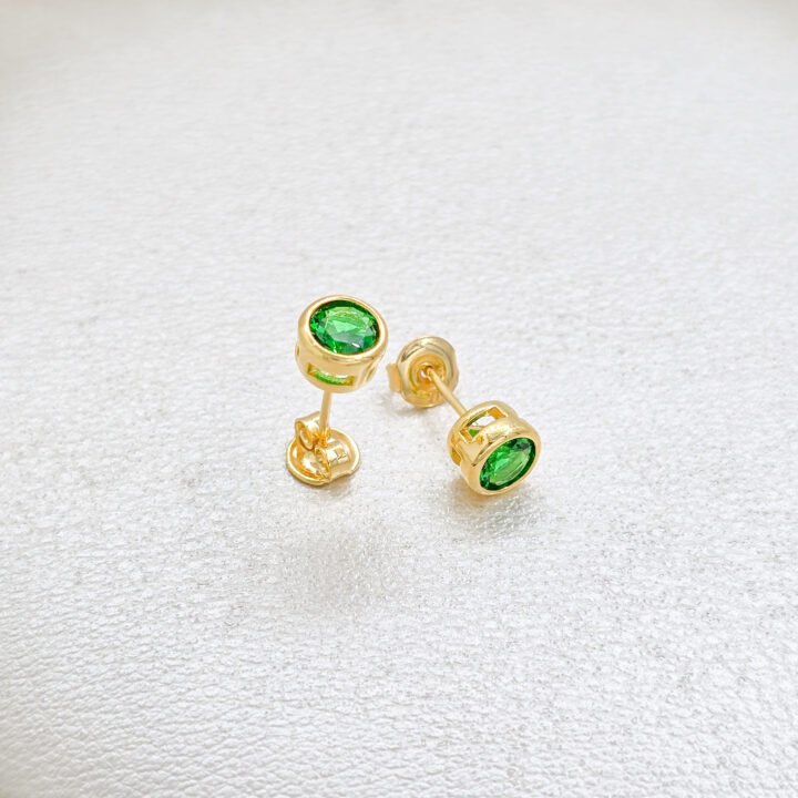 Arete topos Green Circle Oro Laminado 18k