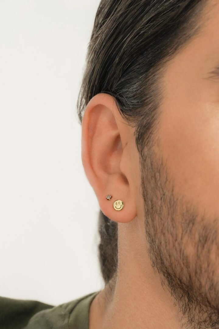 Arete Smile Oro Laminado 18k