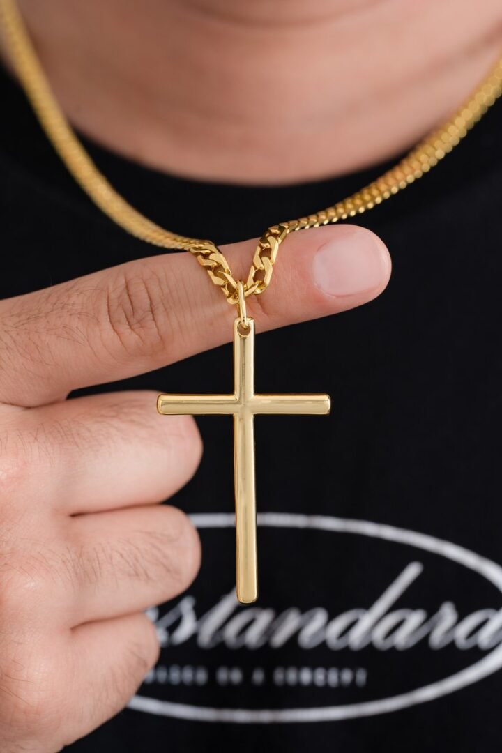 Colgante Cruz Lúmen Oro Laminado 18k