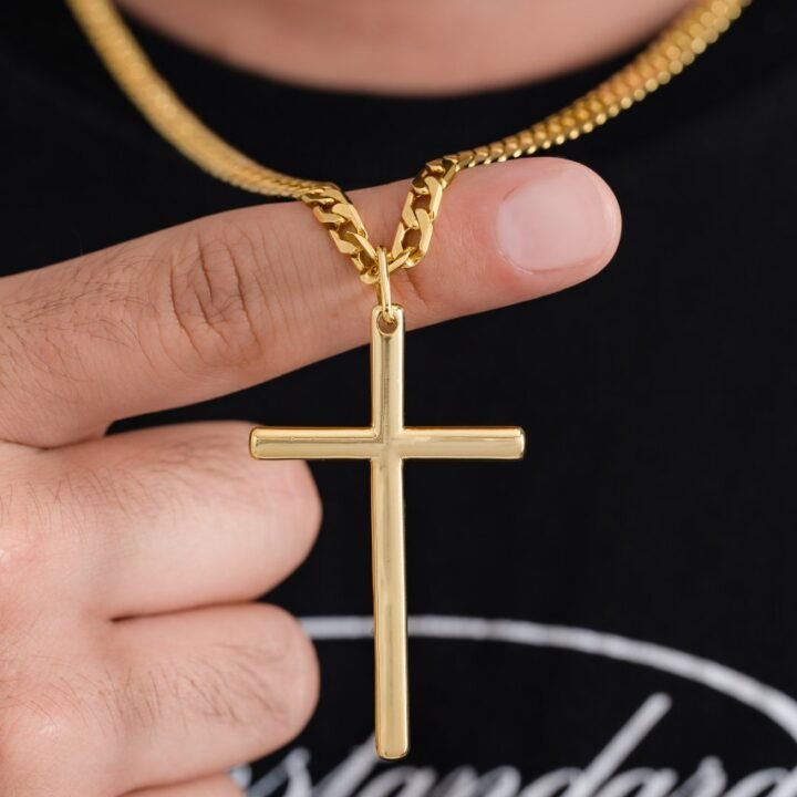 Colgante Cruz Lúmen Oro Laminado 18k