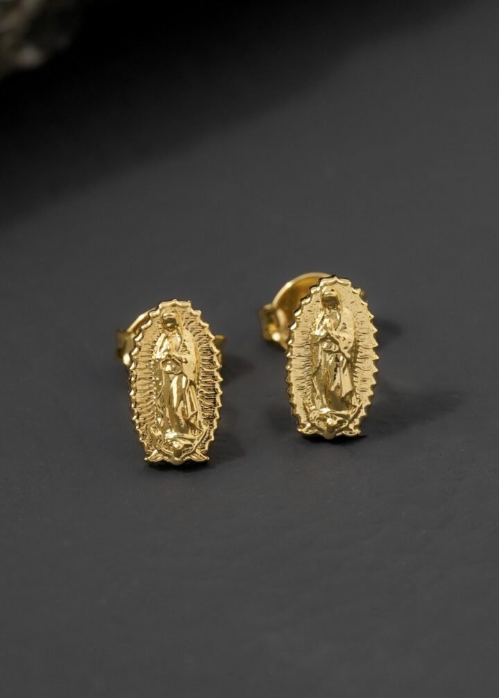 Arete Guadalupe Finita Oro Laminado 18k