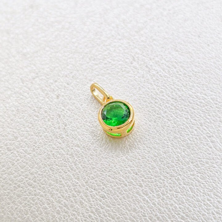 Dije Punto de Luz Redondo Oro Laminado 18k