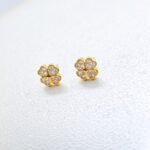 Arete Clover Circonias Oro Laminado 18k