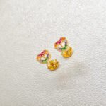 Arete Silueta Corazón colors Oro Laminado 18k