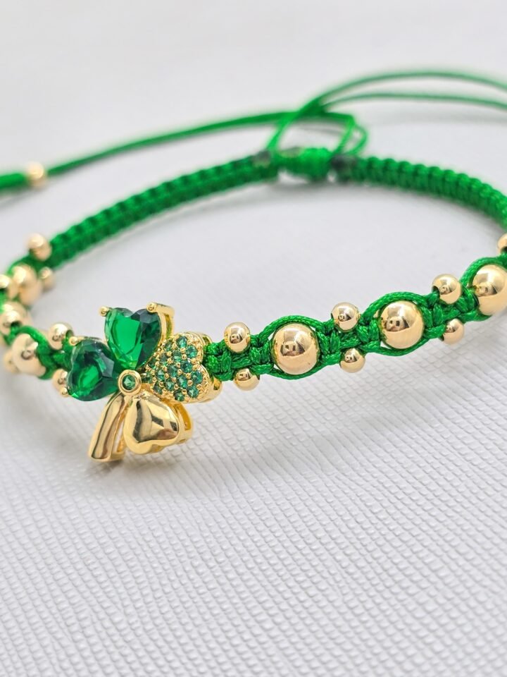 Brazalete Trébol Cora Oro Laminado 18k - Imagen 2