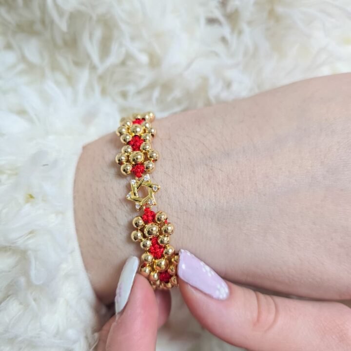 Brazalete con estrella de David Oro Laminado 18k