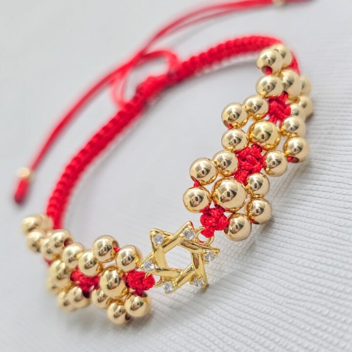 Brazalete con estrella de David Oro Laminado 18k