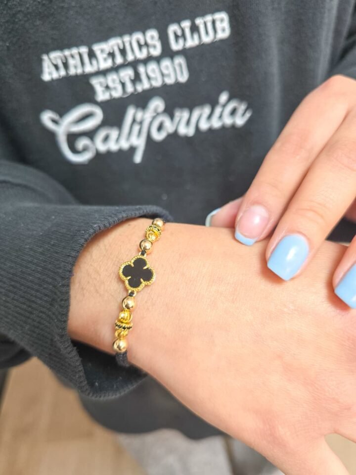 Brazalete tejido Van Cleef Oro Laminado 18k