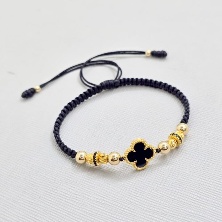 Brazalete tejido Van Cleef Oro Laminado 18k